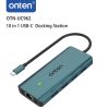 Station d'accueil USB-C 10 en 1 – Station d'accueil verte OTN-9591A