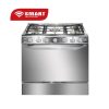 CUISINIERE SMART TECHNOLOGY 5 FEUX 80X60 A GAZ ROTISSEUR INOX STC8060C