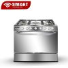 CUISINIERE SMART TECHNOLOGY 5 FEUX 90X60 A GAZ ROTISSEUR INOX STC9060C